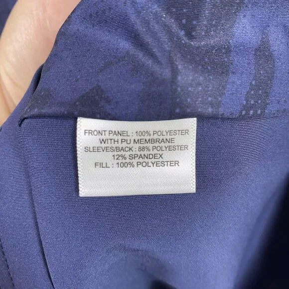 Peter Millar Pullover Mens Large Navy Crown Sport Quilted Performance Golf Shirt